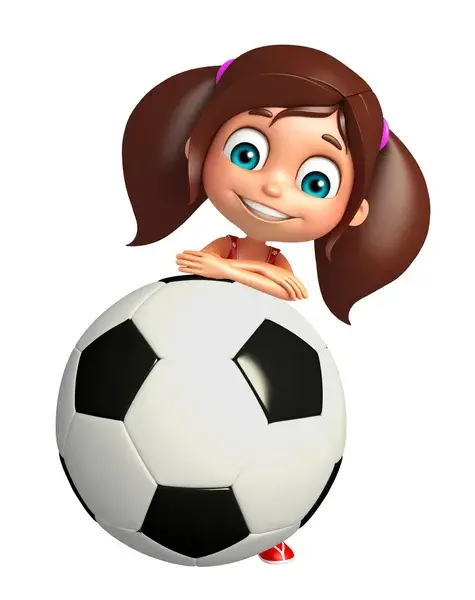 Fille qui joue au foot