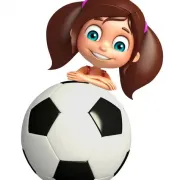 Fille qui joue au foot