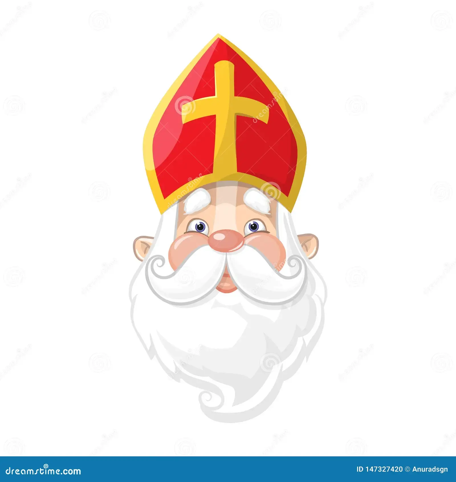Saint nicolas portrait mignon de personnage dessin anime 147327420