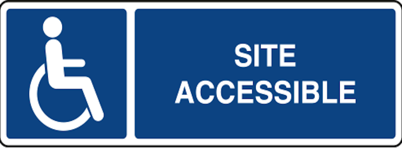 Site accessible pour personne a mobilite reduite